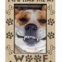 Wood Picture Frame - You Had Me At Woof - 4x6 Vertical Dog Paw Print, Puppy Theme, Pet Memory Photo Frame, Gifts For Dog Lover-XK-A01