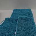 Teal Blue Bath Mat for Bathroom, Bathroom Rugs Non Slip Washable, Chenille Bathroom Mats, Ultra Absorbent Bath Rugs Sets 3 Pieces, Ultra Soft Bathroom Rug Set,Plush Bathroom Set for Tub, Shower