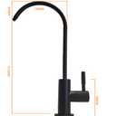 BlueBay Kitchen Drinking Water Faucet,100% Lead-Free for Non-air Gap Water Filtration System. High Grade Stainless Steel 304,Fits Most Reverse Osmosis Faucet (RO) (Brushed Nickel)