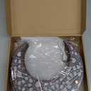 Lewondr Ramadan Decorations Moon Table Lamp, Moon Shape Rattan Ramadan Desk Lamp Battery Powered Light, Winding Thread LED Crescent Light for Home Bedroom Bedside Desktop Eid Mubarak Decorations