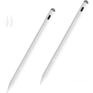 Stylus Pen for iPad Pencil 11th A16/10th/9th Gen,2Pack iPad Pencil Pro Fast Charing,Active iPadPen for 2018-2025 iPad11 A16/10/9/8/7/6,iPadPro 13"/11"/12.9"/M4,iPadAir 6/5/4/3/M2,iPadMini 5/6/7 Gen (White)