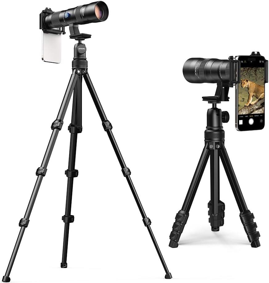 MIAO LAB 20-60X Zoom Telephoto Lens, High Power Telephoto Mobile Cell Phone Lens with Tripod & Universal Phone Clip, for iPhone 16/15/14/13 Series, Samsung, Android Phone and Most Smartphone