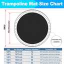 SPORTYOUTH Trampoline Replacement Mat, Fits 12ft 14ft 15ft Round Trampolines Frame with 72/88/96 V-Rings Using 5.5/6.5/7 in Springs, Water-Resistant, UV Resistant, Good Jumping Bounce