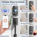 Ulecoce Fingerprint Keypad Deadbolt with Handle Set, Keyless Entry Door Lock, Door Locks for Front Door Lock Set, App Control, Auto Locking, Easy to Install, Matte Black