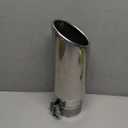 LCGP 3 Inch Inlet Exhaust tip 4" Inch Outlet 12" Long Clamp On Stainless Steel Exhaust Tailpipe Tip for Truck Polished