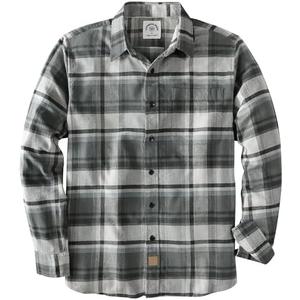 Dubinik® 6 oz Flannel Shirt for Men Plaid Mens Button Down Long Sleeve Shirts Cotton Casual, Large