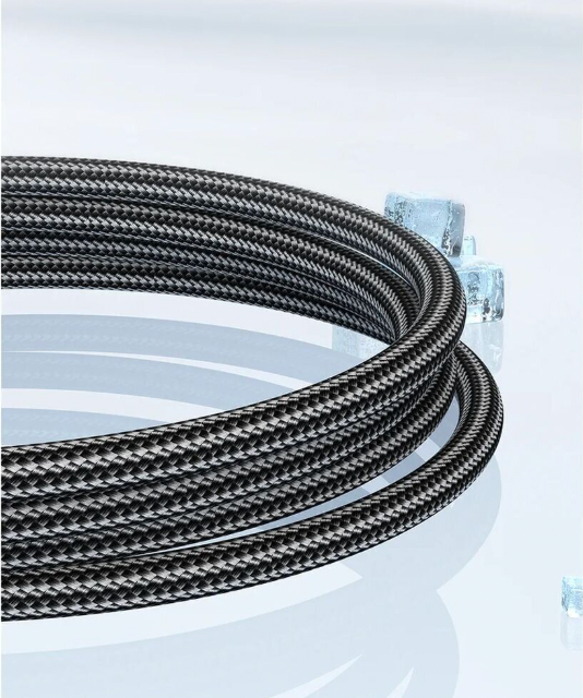120W USB-A to Type-C Data Cable, 6A Fast Charging Cable, 2m, Black