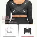 FeelinGirl Arm Shaper for Women Post Surgery Arm Lipo Compression Sleeves Slimming Arm Faja Front Closure Shapewear Bra (Black, S)