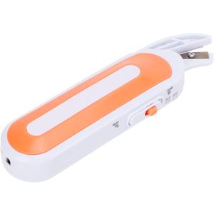 Cordless Electric Scissors for Cutting Fabric Crafting Cardboard, Mini Portable Shears Tool for Sewing Cutter Carpets Leather Rubber Paperboard, Ergonomic Handle Battery Powered (Orange)