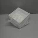 Hacaroa Set of 3 Acrylic Cube Riser Hollow Bottom, 6/7/8 Inch Small Glossy White Buffet Riser Food Display Stand, 5 Sides Cupcake Stand Nesting Display Box for Jewelry, Collectibles, Figures, 3 Sizes