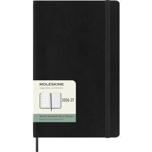 Moleskine Classic 18 Month 2026-2027 Weekly Planner, Soft Cover, Large (5" x 8.25"), Black, 208 pages