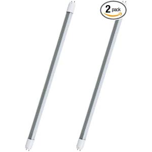 2FT Type A+B LED Tube Light 15W 4000K Cool White UL Listed 1875LM,125lm/w, 50000 Hours Lifespan,Plug and Play,Ballast Bypass,Dual-End,G13,F18T8/F20T12 Replace,2pcs