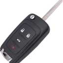 Horande Folding Flip Replacement Key Fob Cover Case fit for 2010 2012 2011 2014 Chevy Cruze Malibu Camaro Equinox Equinox Sonic Terrain Keyless Entry Key Fob Shell