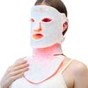 K11 LED Red Light Therapy Face Mask & Neck | 7-Color Light Modes + Near-Infrared | 5 Timers & 3-Speed Settings| Portable Foldable Design for Home & Travel Skincare