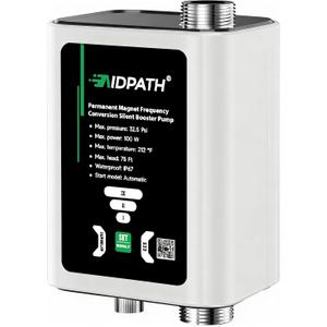 1/7 HP Smart Water Pressure Booster Pump, Peak 33 PSI & 475 GPH, 3-Speed Adjustable, CCS Low-Flow Auto Start, 115V, 3/4" NPT Inlet & Outlet 1/2" NPT Adapter for Faucet, Shower