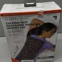 Calming Heat Massaging Vibrations Weighted Heating Pad by Sharper Image | Temperature Settings, Auto Shut-Off Feature, Gift for Holidays, Women & Men | 3 Heat, 6 Massage, 12 x 24, 4 lbs