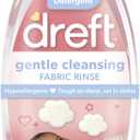 Dreft Baby Gentle Cleansing Fabric Rinse, 48 fl oz, Hypoallergenic, Dermatologist Tested on Sensitive Skin, Odor Remover