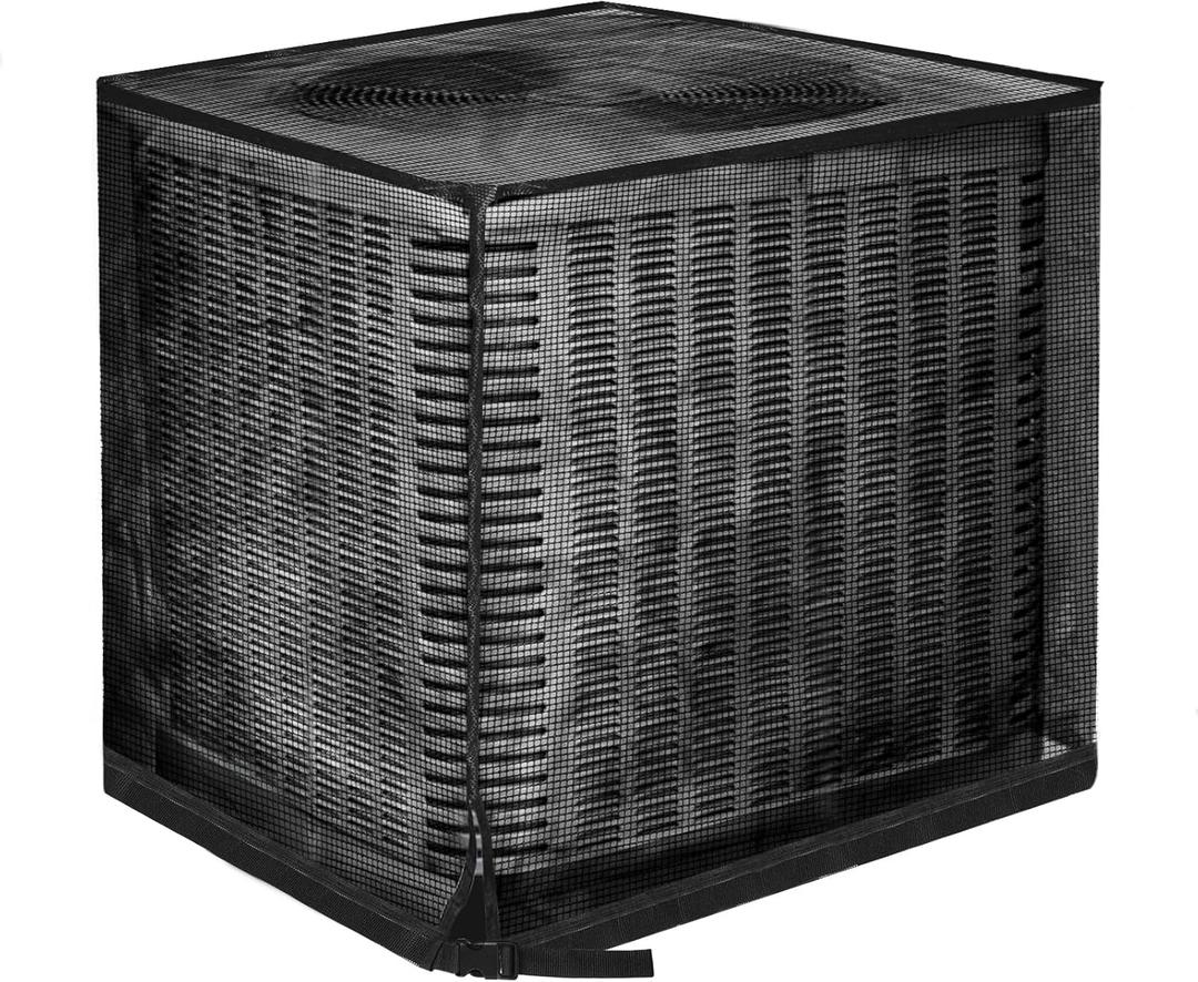 TRELC Outdoor Air Conditioner Covers, Mesh Air Conditioner Cover for Outside Units, All Seasons AC Unit Cover Protect from Clogging - Cottonwood, Leaves, Weeds (35.4" x 35.4" x 39.4")