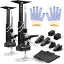 BuildCore Cabinet Jacks for Installing Cabinets, 2-Pack Labor Saving Cabinet Jack Heavy Duty Arm Jack with 375 LB Support and Adjustable 23.6" Lift, Hand Lifting Tool for Drywall Cabinet Installation