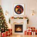 Wooden Puzzles for Adults - Fiery Escape Wooden Jigsaw Puzzle, Unique Animal Shaped Wood Puzzles Adult, Christmas Birthday Gifts for Friends/Family, Home Decor 8.5 * 8.4in 100pcs (Small)