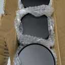 Bekith 3 Pack Kitchen Canisters with Bamboo Lids, Airtight Metal Canister Set, Food Storage Containers Jars for Coffee, Sugar, Tea, Flour, Rustic Kitchen Decor Containers, Black