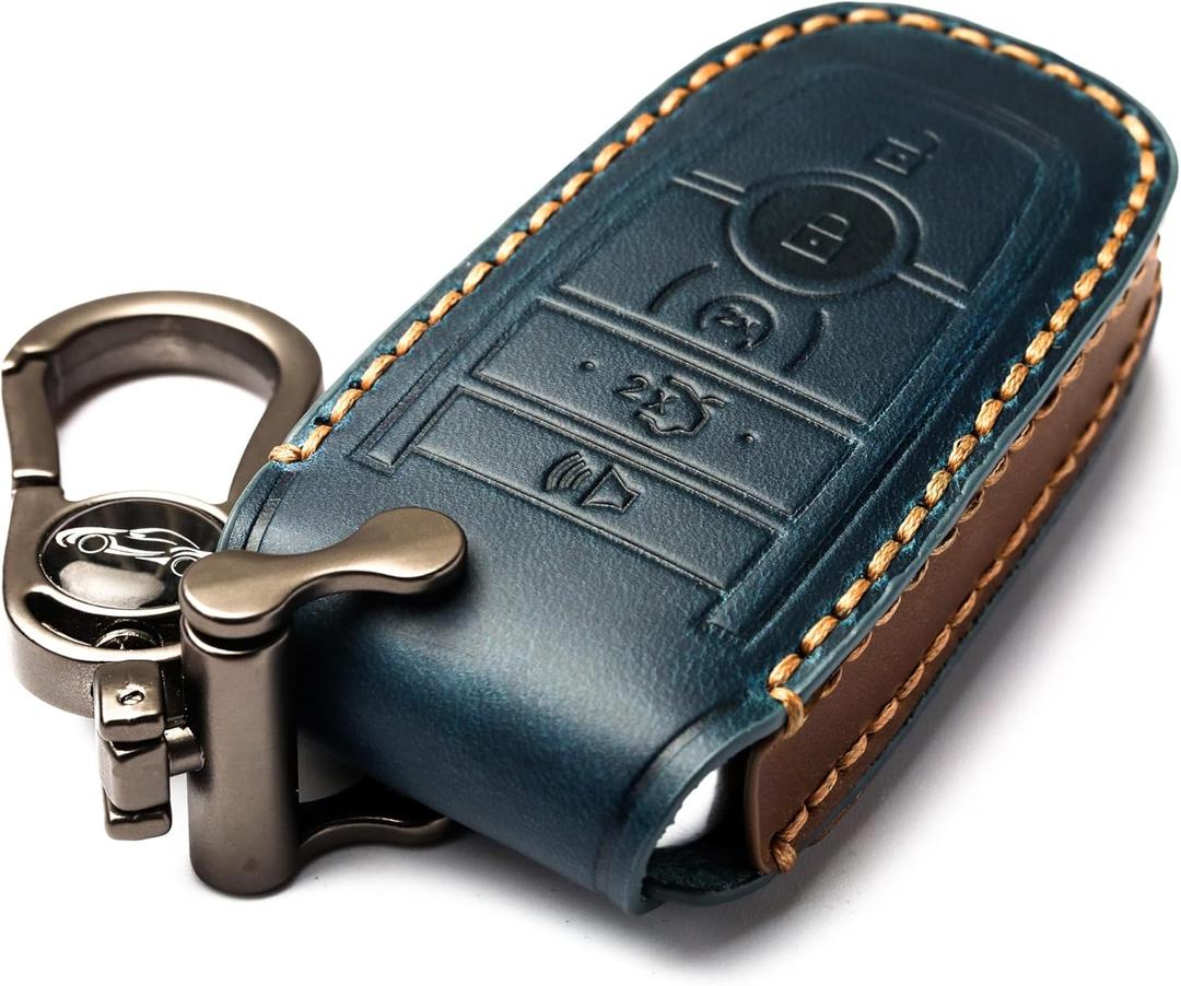 Car Key Fob Cover, Soft Full Protection Key Case Shell Compatible with Ford Smart Key 3 4 5 Buttons Protector