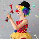 ArtCreativity Mini Air Horn Pump Noise Makers, 10-Inch Airhorn Noisemakers for Sporting Events, Set of 3 Blow Horns for Safety, Celebrations, Birthday Party Favors and Goodie Bag Stuffers for Kids