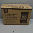 Zober Velvet Hangers 50 Pack - Heavy Duty Gray Hangers for Coats, Pants & Dress Clothes - Non Slip Clothes Hanger Set - Space Saving Felt Hangers for Clothing