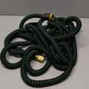Garden Hose 50 FT, NON-EXPANDABLE Heavy-Duty Flexible & Lightweight Water Hose with 10-Function Nozzle, No-Kink Design, Leak-Proof Super Fabric, Solid Fittings for Lawn, Car, RV (Black)