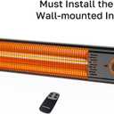 ThermoMate 1500W Electric Patio Heater, Black