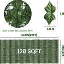 Artificial Ivy Plants Privacy Fence Screen: 72" x 240" (120 Sqft)