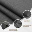 AOSKY Cordless Blackout Roller Shade for Window, 33.5"W x 72"H, Linen Grey
