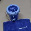 Happy Paws Dog Paw Cleaner, Dog Paw Washer, Paw Muddy Paw Cleaner, Pet Foot Cleaner for Small Breed Dogs Towel, Blue