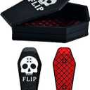 Magnetic Kickflip Fidget Slider Toy for Adults Mini Flip Fingerboard Skateboard with Storage Crat Portable,Office Desk Toys