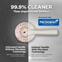 Kwikset Henley Interior Privacy Door Handle with Lock, Door Lever For Bathroom and Bedroom, Satin Nickel Reversible Keyless Turn Lock, with Microban Protection (1 Pack)