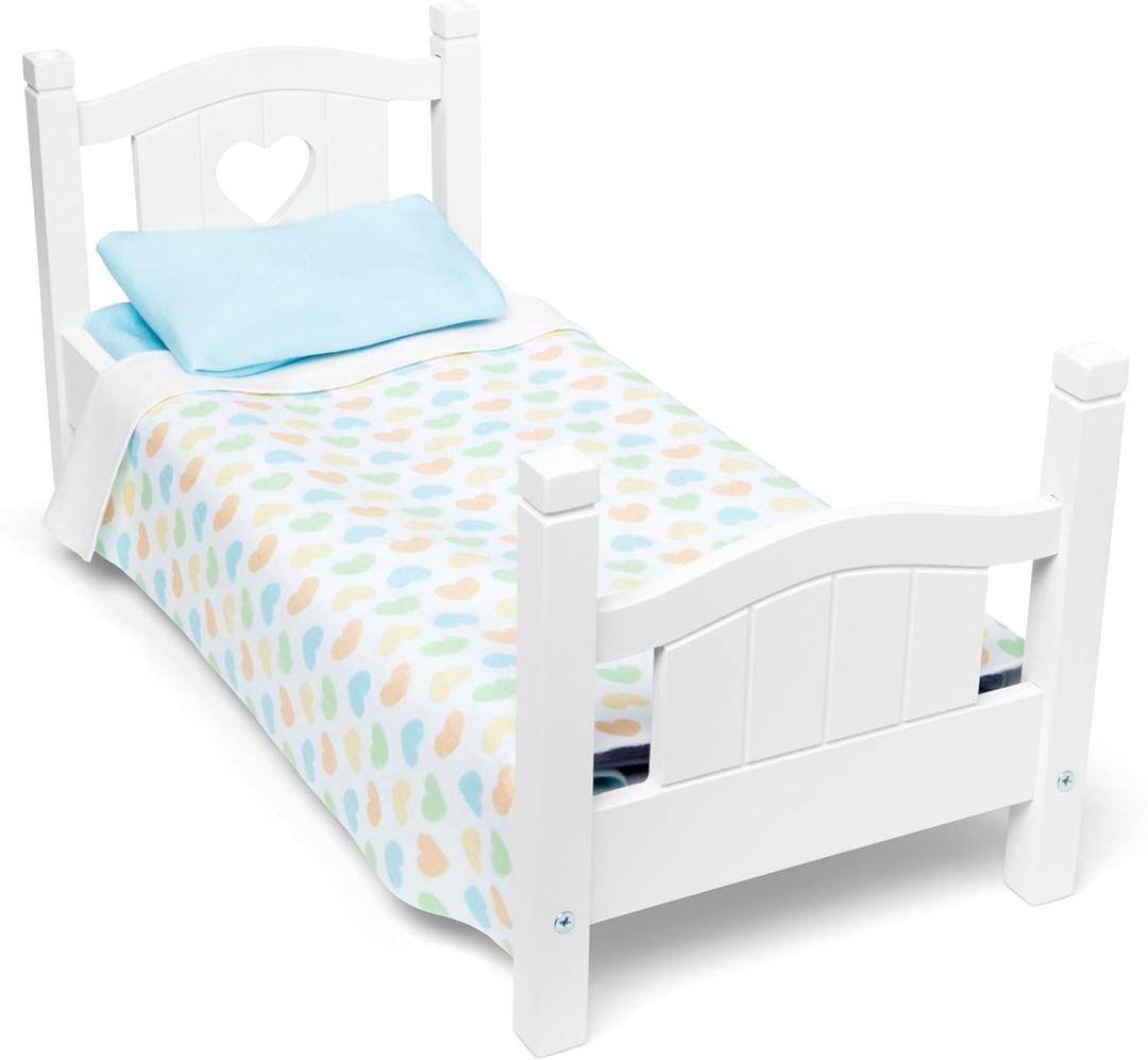 Melissa & Doug Mine to Love Wooden Play Bed, Small