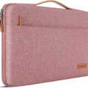 DOMISO 15.6 inch Laptop Case Sleeve Protective Cover Compatible with 16 inch MacBook Pro M4 M3 M2/Pro Max,15.6-16 inch HP Dell ASUS Lenovo Chromebook,Waterproof Computer Cases Bag with Handle,Pink