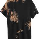 Avanova Women Tie Dye Oversized T Shirts Smiley Face Graphic Tees Short Sleeve Loose Fit Tops Tie Dye Brown W XX-Large (XXL)