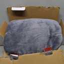 Homemate Heated Blanket Electric Throw - 50"x60" Heating Blanket Throw 1/2/4/6/8 Hours Auto-Off 10 Heat Level Over-Heat Protection Flannel Sherpa ETL Certification (01 - Light Grey)