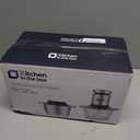 Kitchen in the box Food Processor, Electric Meat Grinder & Food Chopper with 400W Powerful Veggie Chopper-2 Bowls（8 Cup+8 Cup） & 2 Bi-Level Blades for Meat/Fish/Vegetable/Baby Food（Sliver Button）