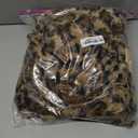 XeGe Luxury Faux Fur Leopard Print Throw, Soft 50x60 Cheetah Print Fluffy Blanket, Shaggy Plush Decorative Couch Throw, Cute Furry Fuzzy Animal Print Blanket for Sofa Bed, Brown