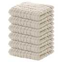 Yoofoss Muslin Baby Washcloths 100% Cotton Face Towels 6 Pack Wash Cloths for Baby 12x12in Soft and Absorbent Baby Wipes (Apricot)
