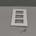 BESTTEN (5 Pack) USWP4 Matte White Series, 3-Gang Screwless Wall Plate, Decor Outlet Cover, H4.69 x W6.54, for Light Switch, Dimmer, USB, GFCI, Receptacle, UL Listed