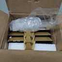 Tingtio Gold Stocking Holders for Mantle, Set of 4 Christmas Stoking Holder Weighted Flat Stocking Holders Hangers for Mantle Fireplace for Xmas Holiday Party Decoration