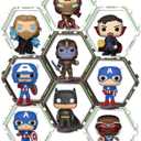 YODAR 9 PCS Riser Display Shelf for Funko POP Figures Collectibles, Floating Shelves Display Ledge for Organizer and Decoration, Display Stands Showcase, Glowing at night