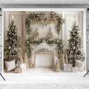 Kate 75ft Christmas Backdrop Photography Winter Indoor Christmas Tree Gift Background Xmas Family Gathering Decoration Banner Photography Studio Party Photos Video