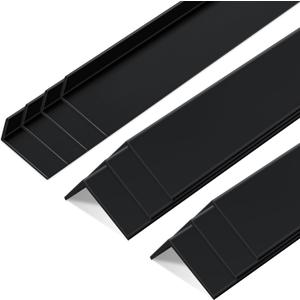 Sasylvia 10 Pcs Wall Corner Protector Guards, 1 x 1/2 x 36 Inches Avoid Scratching Scuffs, Black Vinyl Corner Trim Molding, Ease Install & Cleaning for Door Countertop Furniture Cabinet Protection