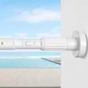 Tension Curtain Rod 41-103" Heavy Duty No Drilling Adjustable White, 1.26" | Corrosion-Resistant, Fits Windows & Patio Doors & Bathroom, Secure Non-Slip Hold