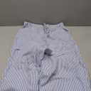 Girl's Wide Leg Casual Linen Pants Elastic High Waisted Long Loose Trousers, 16Y