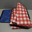 ZAZE Picnic Blanket Extra Large Waterproof, 80''x80''Checkered Picnic Blankets Beach, Outdoor, Camping on Grass Accessories Couple Ideas Wedding Registry Gifts (Red and White)